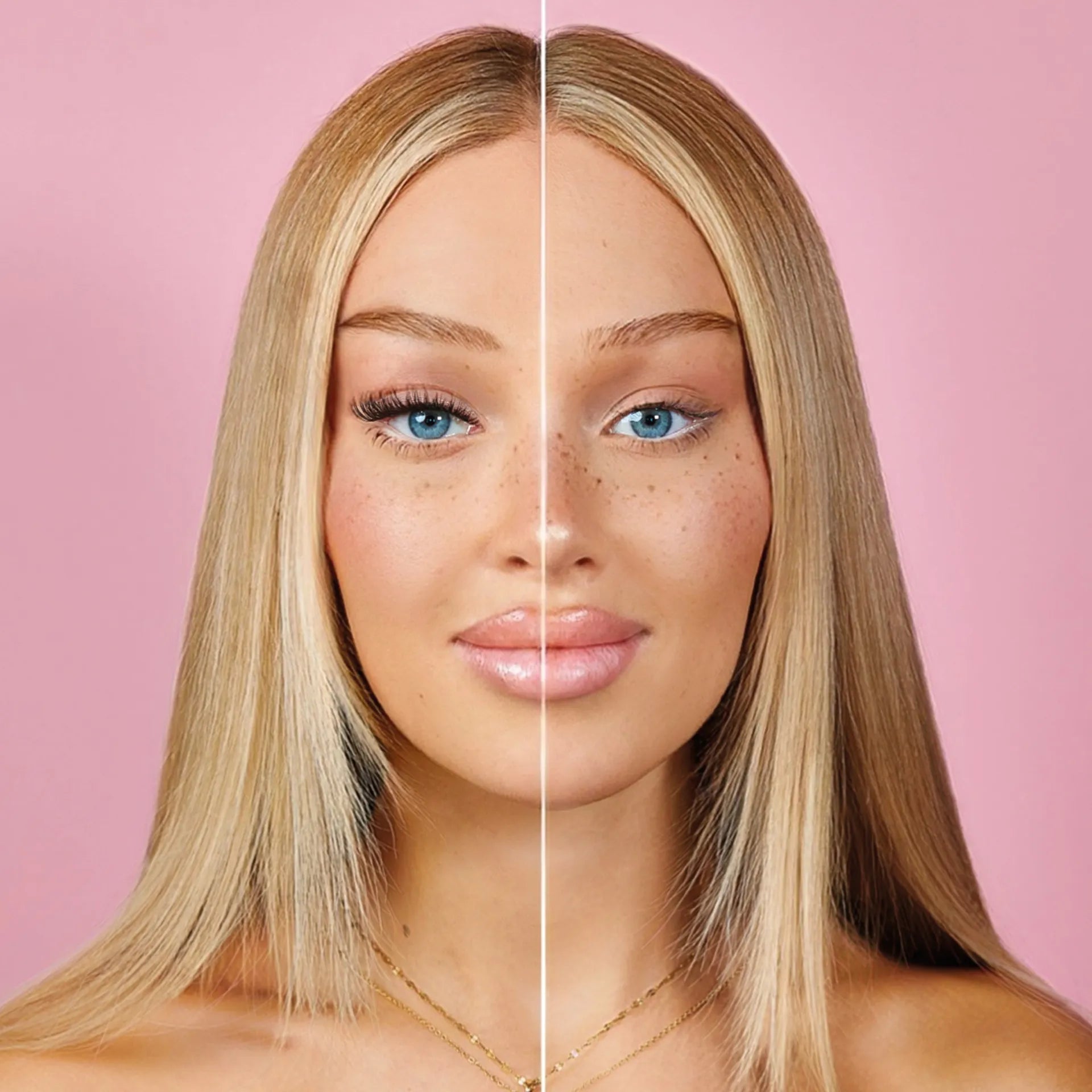 Vorher-Nachher Vergleich mit Pretty Princess Cinderella DIY Lash-Extensions von Slaybabz