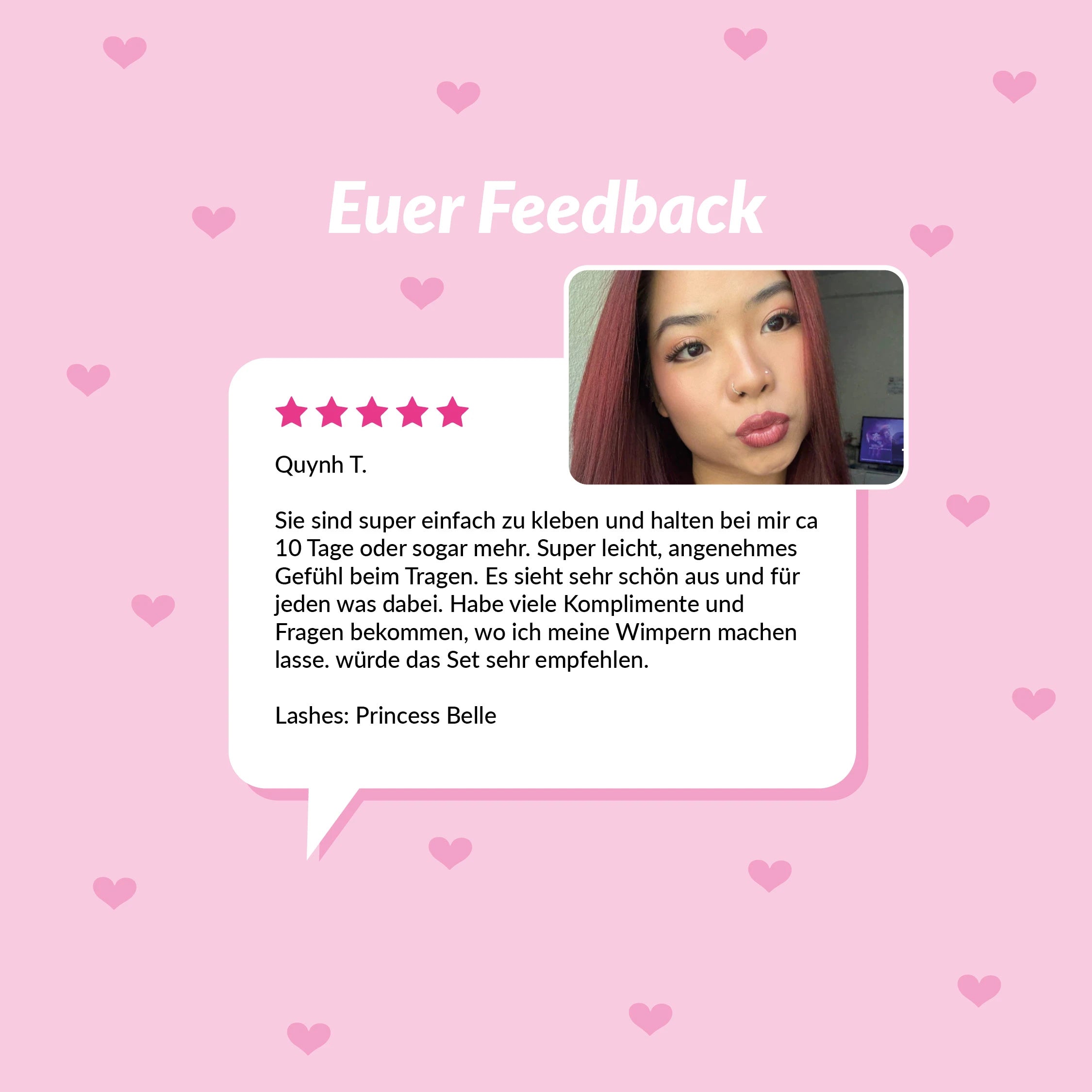 Kundenfeedback zu Slaybabz Pretty Princess Belle DIY Lash-Extensions mit harmonischem Ergebnis