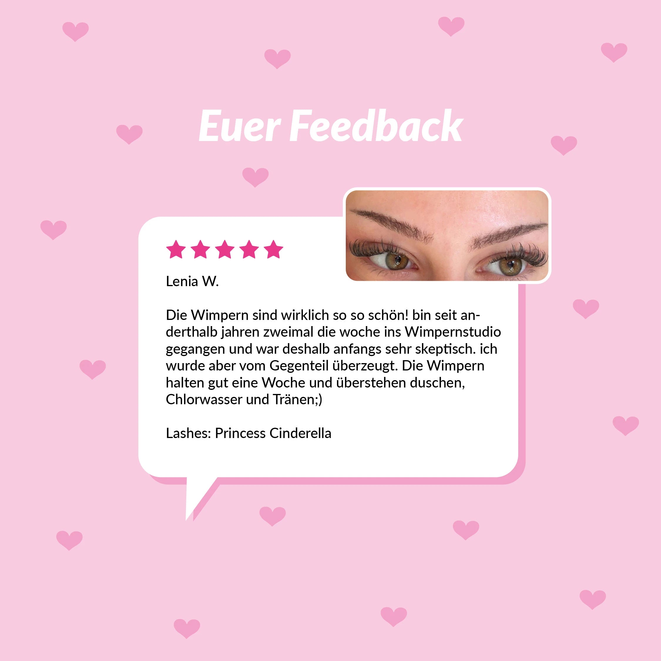 Kundenfeedback zu Slaybabz Pretty Princess Cinderella DIY Lash-Extensions mit harmonischem Ergebnis