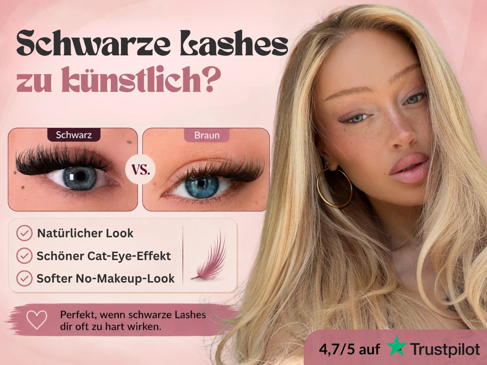 Schwarze und braune Slaybabz DIY Lash-Extensions im Vergleich für natürliche Lash-Looks