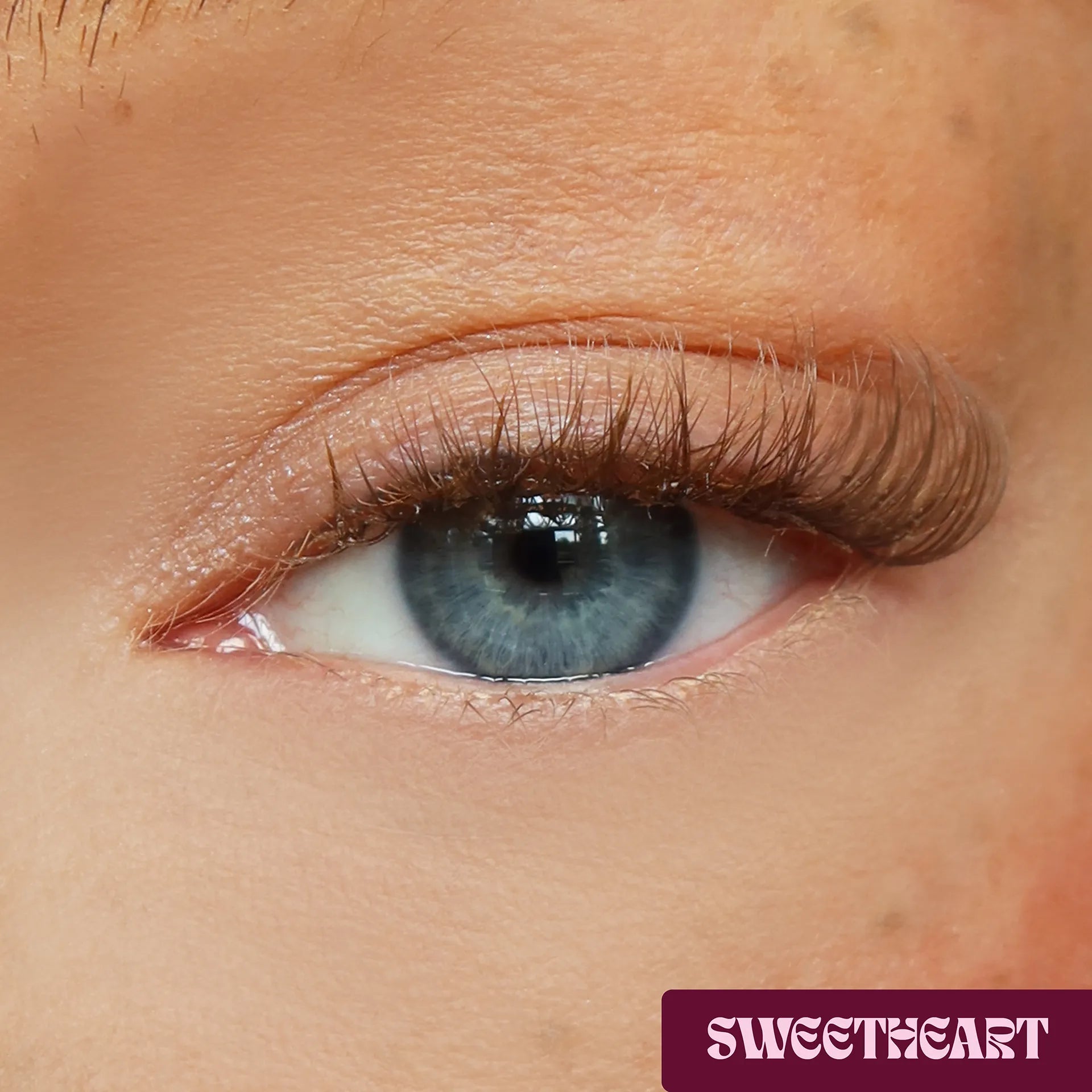 Sweetheart DIY Lash-Extensions in Braun aufgetragen für einen soften natürlichen Lash-Look